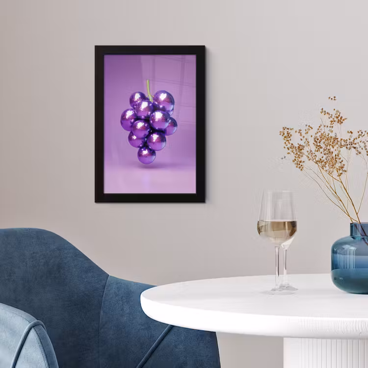 Druif - Disco - Glitter - Paars fotolijst zwart zonder passe partout klein -sfeer4