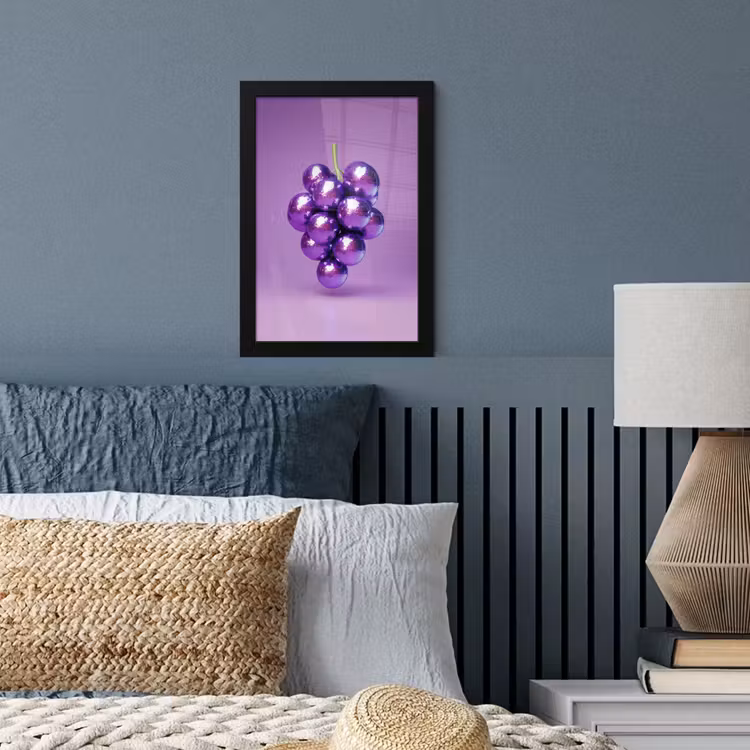 Druif - Disco - Glitter - Paars fotolijst zwart zonder passe partout klein -sfeer3