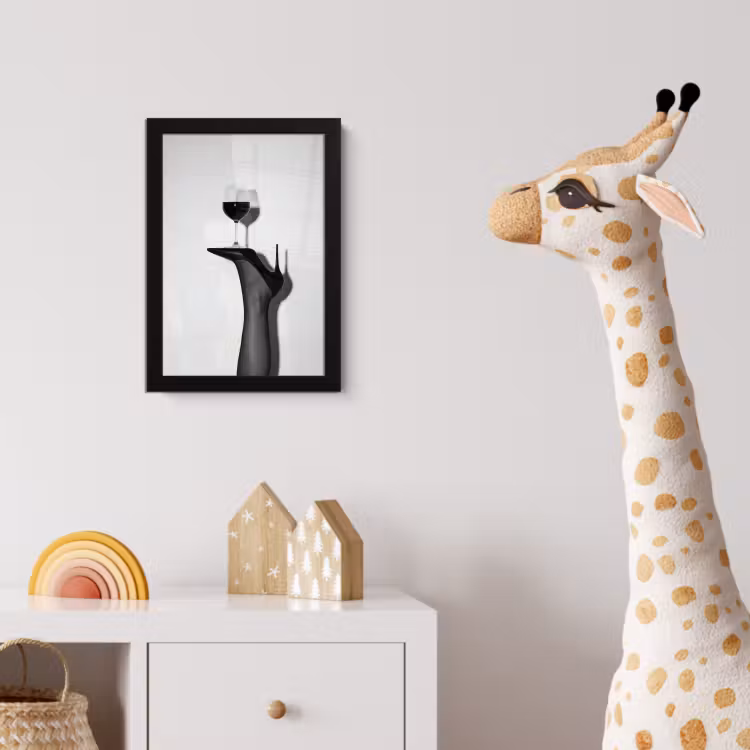Hak - Wijn - Minimalistisch - Zwart fotolijst zwart zonder passe partout klein -usfeer4_kinderkamer