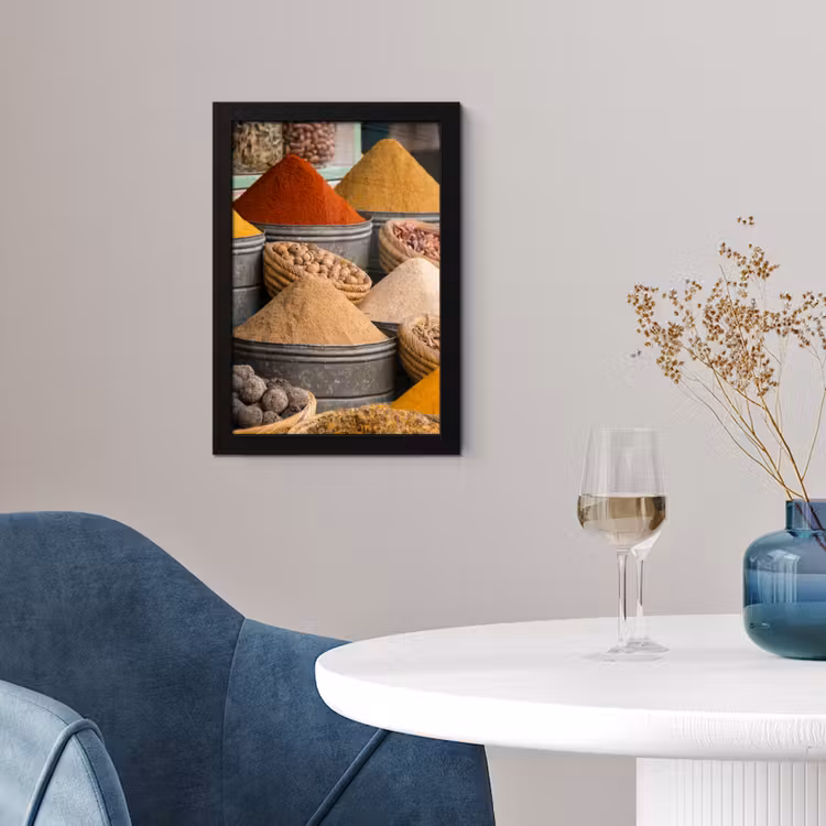 Kruiden - Ton - Specerijen - Geel - Bruin fotolijst zwart zonder passe partout klein -sfeer4