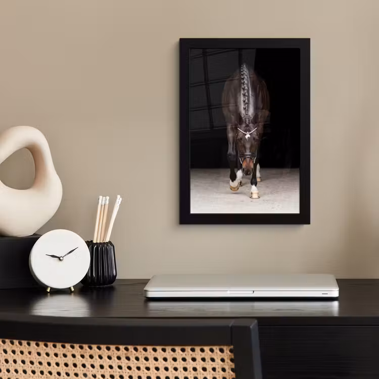 Paard - Modern - Portret fotolijst zwart zonder passe partout klein -sfeer1