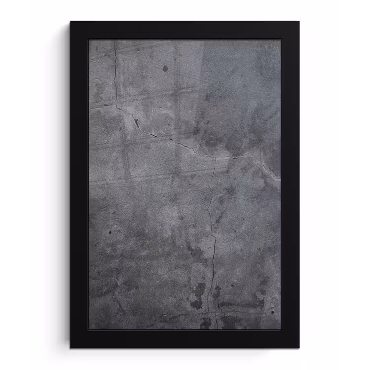 Industrieel - Beton - Grijs - Leisteen - Retro fotolijst zwart zonder passe partout klein -3d