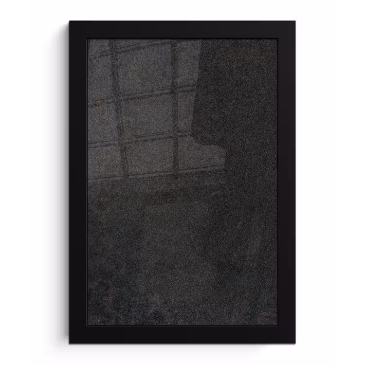 Industrieel - Beton - Grijs - Structuren - Retro fotolijst zwart zonder passe partout klein -3d