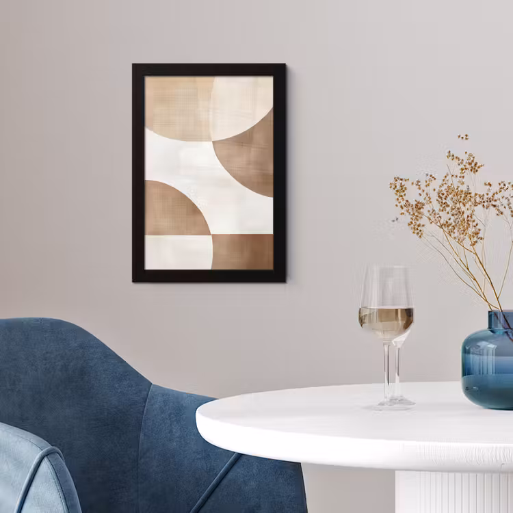 Snijdende cirkels - Overlappende vlakken fotolijst zwart zonder passe partout klein -sfeer4