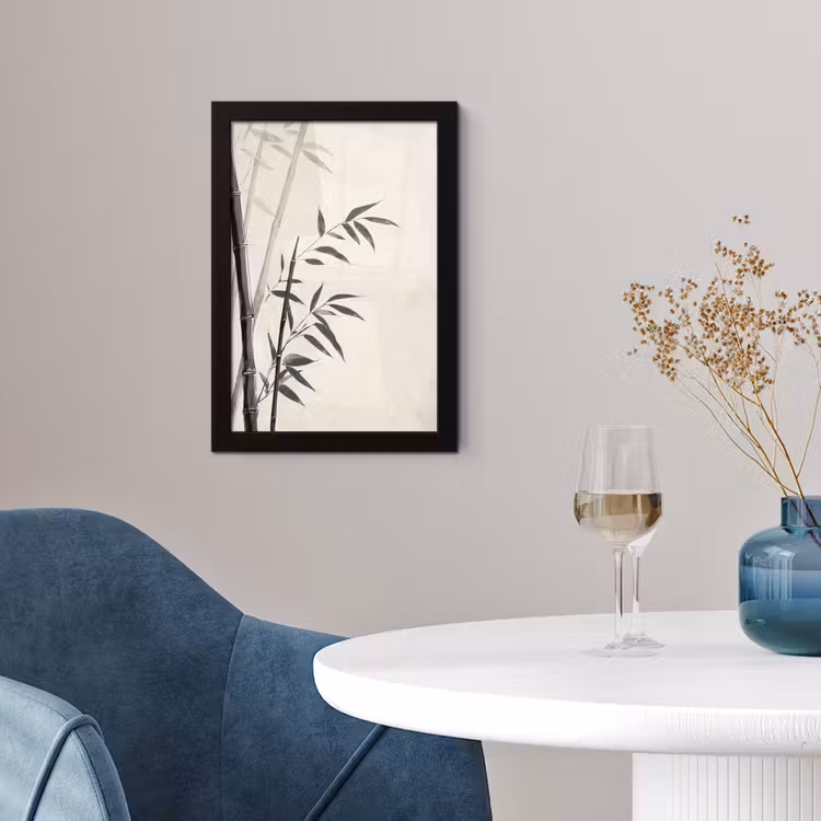 Japandi - Bamboe - Beige fotolijst zwart zonder passe partout klein -sfeer4