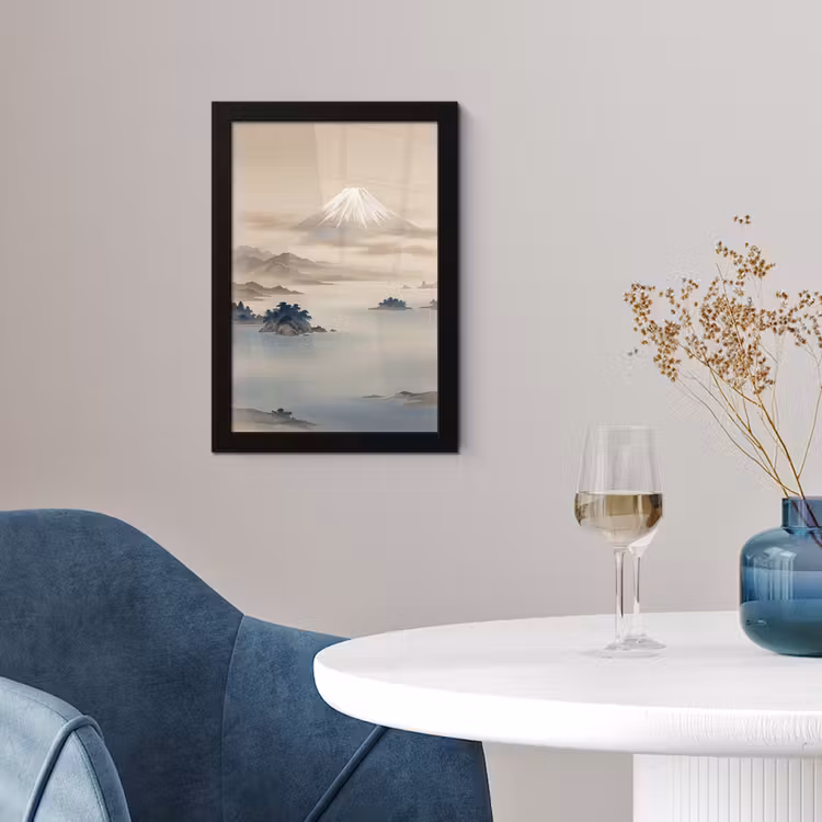 Japans - Landschap - Beige fotolijst zwart zonder passe partout klein -sfeer4