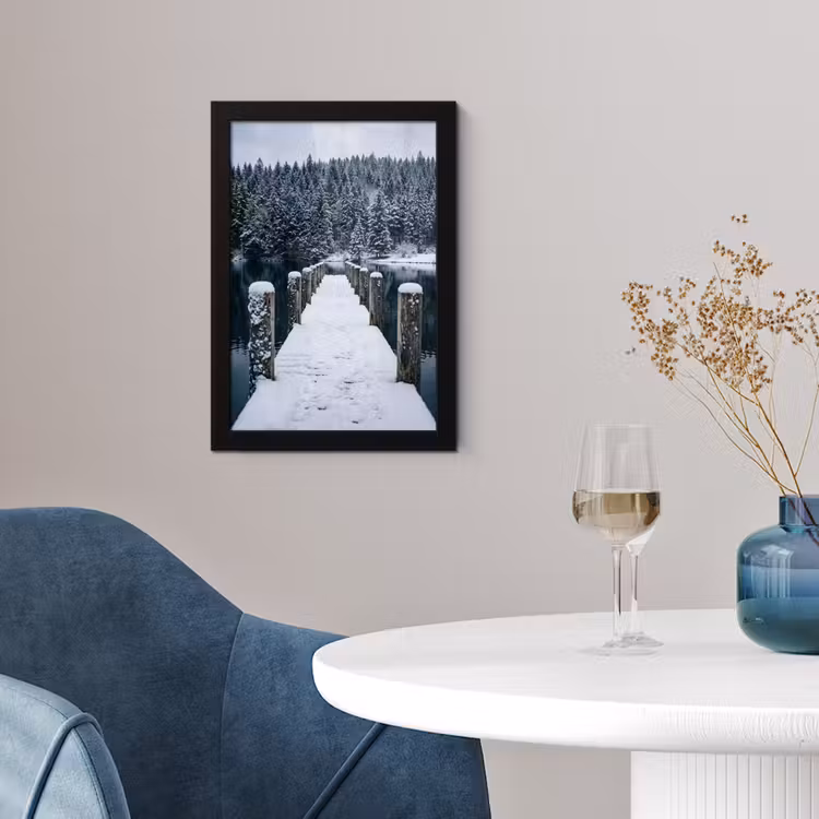 Steiger - Meer - Sneeuw - Bergen - Rustgevend fotolijst zwart zonder passe partout klein -sfeer4