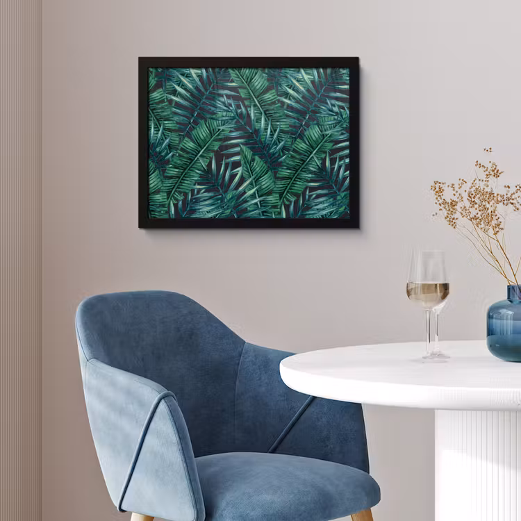 Jungle - Bladeren - Tropical fotolijst zwart zonder passe partout klein -sfeer4