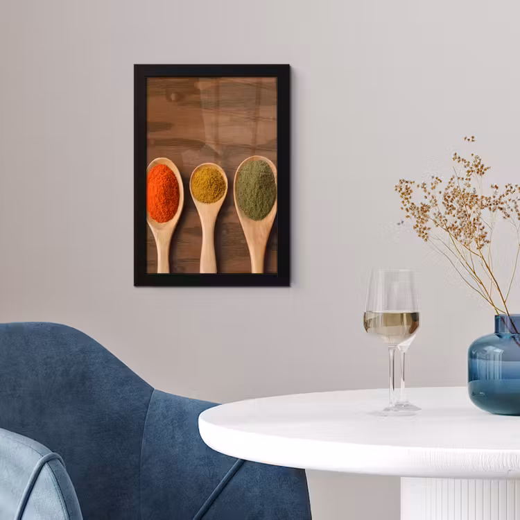 Pollepel - Kruiden - Eten - Specerijen - Tafel fotolijst zwart zonder passe partout klein -sfeer4