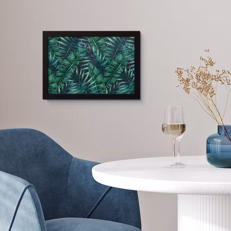 Bladeren - Tropisch - Jungle - Natuur fotolijst zwart zonder passe partout klein -sfeer4
