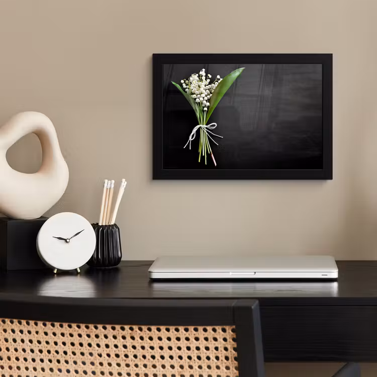 bloemen-5-1-1 fotolijst zwart zonder passe partout klein -sfeer1