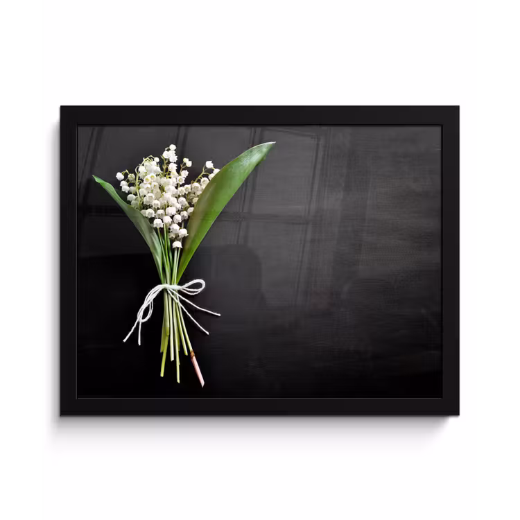 bloemen-5-1-1 fotolijst zwart zonder passe partout klein -3d