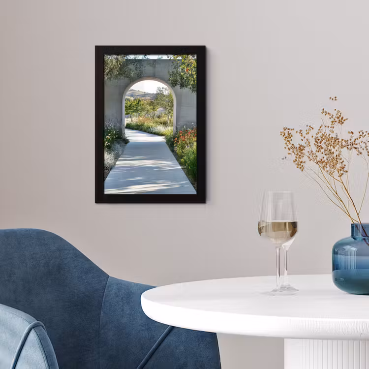 Doorkijk - Pad - Beton - Landschap fotolijst zwart zonder passe partout klein -sfeer4