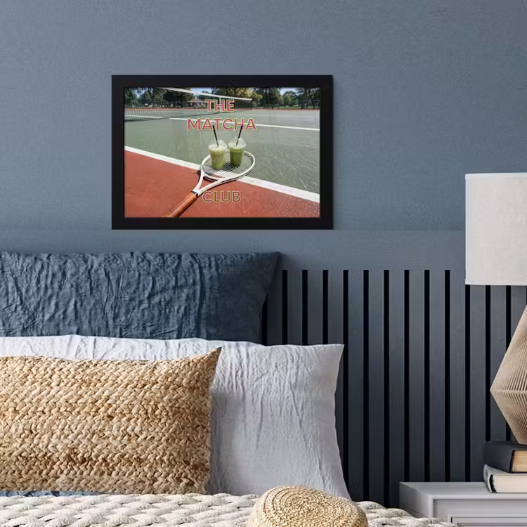 Matcha Club - Tennis - Matcha fotolijst zwart zonder passe partout klein -sfeer3