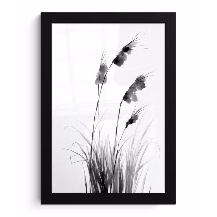Minimalistisch - Stelen - Wit fotolijst zwart zonder passe partout klein -3d