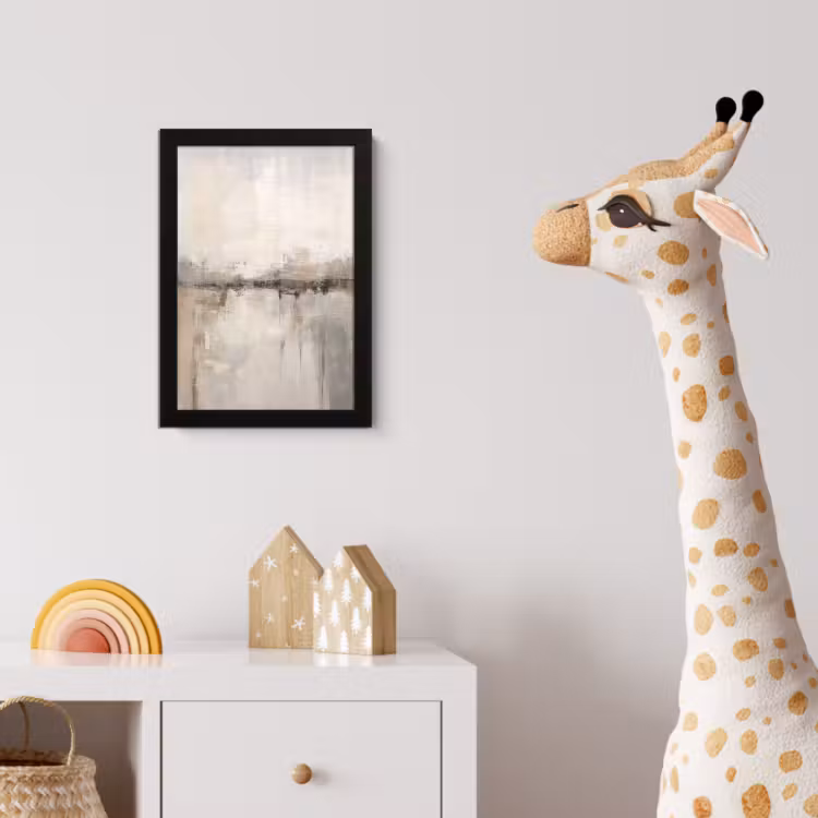 Moderne kunst - Abstract - Beige fotolijst zwart zonder passe partout klein -usfeer4_kinderkamer