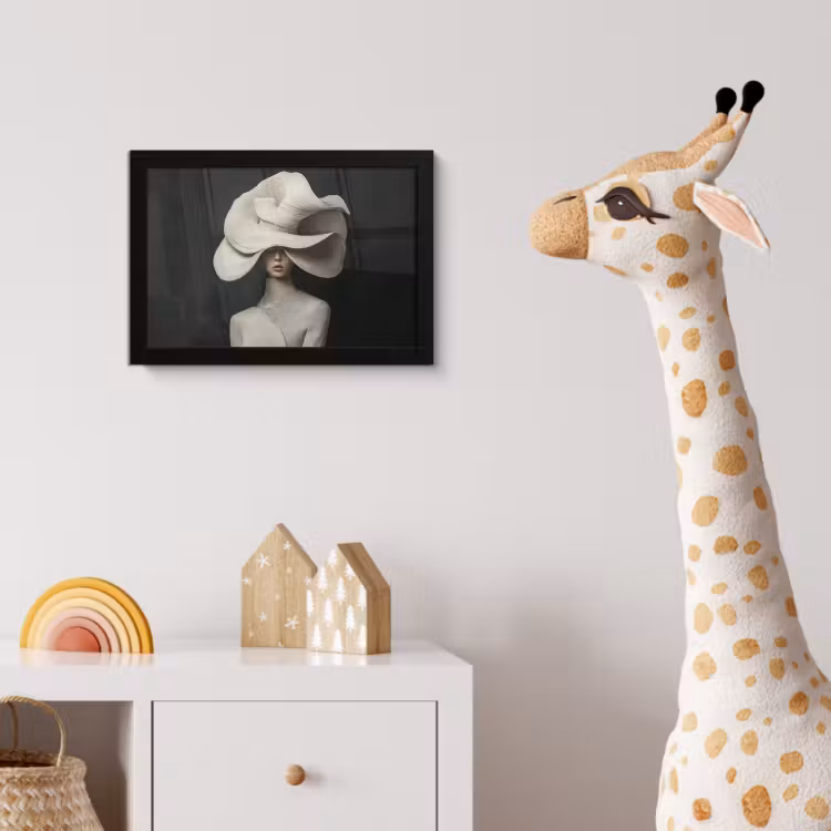 Modern - Vrouw - Hoed fotolijst zwart zonder passe partout klein -usfeer4_kinderkamer
