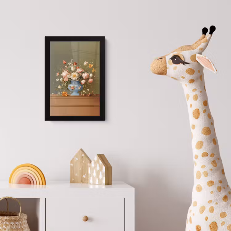 Neutral - Bloemen - Boeket - Vaas fotolijst zwart zonder passe partout klein -usfeer4_kinderkamer