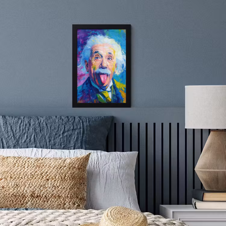 Oude man - Expressief - Kleurrijk fotolijst zwart zonder passe partout klein -sfeer3