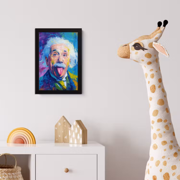 Oude man - Expressief - Kleurrijk fotolijst zwart zonder passe partout klein -usfeer4_kinderkamer