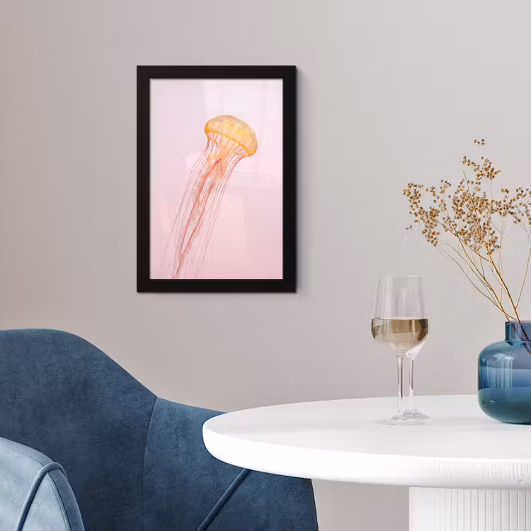 Sierlijk - Kwal - Roze fotolijst zwart zonder passe partout klein -sfeer4