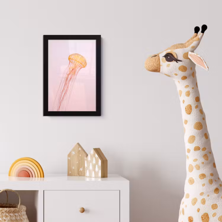 Sierlijk - Kwal - Roze fotolijst zwart zonder passe partout klein -usfeer4_kinderkamer