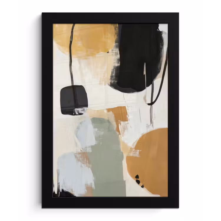 Paint - Abstract - Kleuren fotolijst zwart zonder passe partout klein -3d