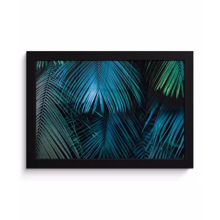 Palmblad - Tropisch - Natuur - Jungle fotolijst zwart zonder passe partout klein -3d