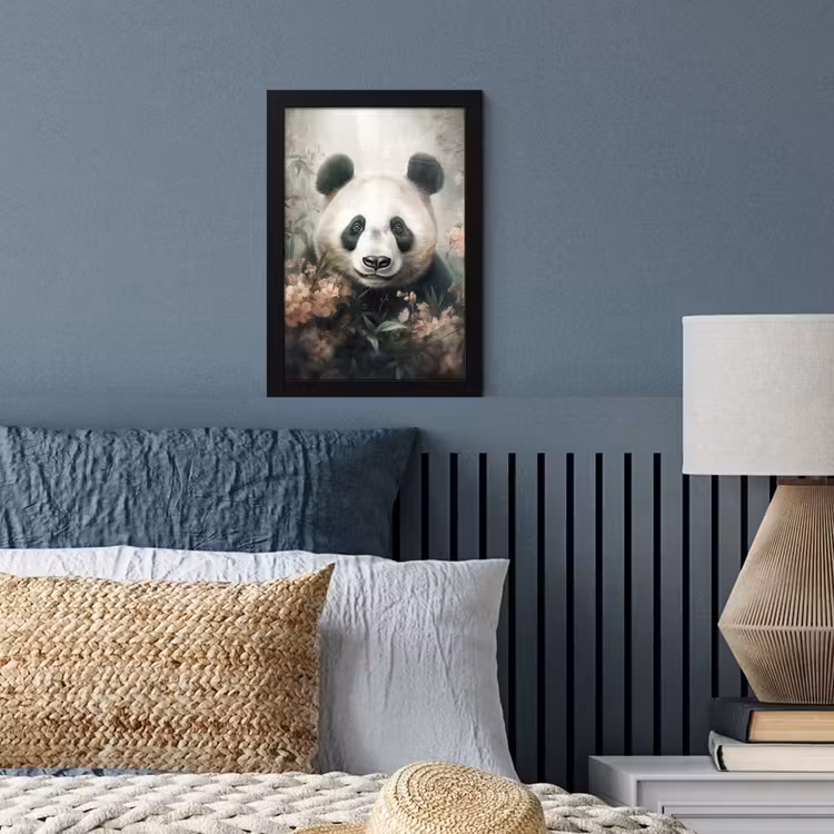 Panda - Dieren - Bloemen - Planten fotolijst zwart zonder passe partout klein -sfeer3