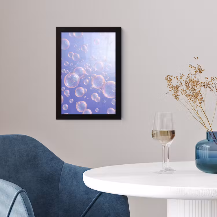 Pastel - Bubbels - Dromerig fotolijst zwart zonder passe partout klein -sfeer4