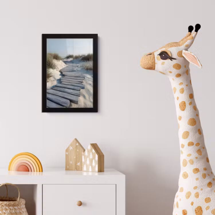 Pad - Planken - Duinen - Gras fotolijst zwart zonder passe partout klein -usfeer4_kinderkamer
