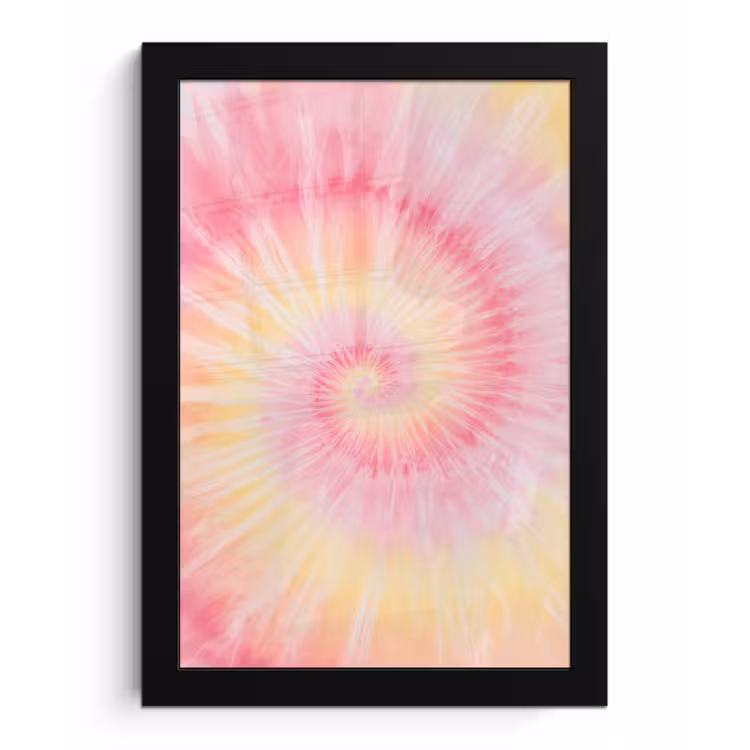 Patroon - Tie Dye - Pasteltinten - Roze fotolijst zwart zonder passe partout klein -3d