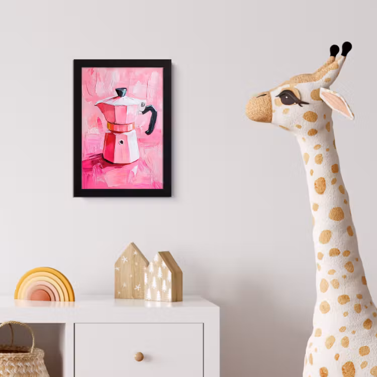 Roze - Verf - Coffee fotolijst zwart zonder passe partout klein -usfeer4_kinderkamer