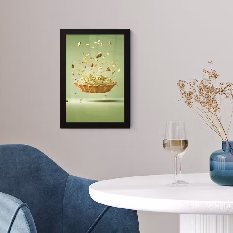 Pistache - Taart - Noten - Eten fotolijst zwart zonder passe partout klein -sfeer4