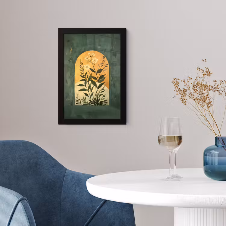 Plant - Bloemen - Wit fotolijst zwart zonder passe partout klein -sfeer4