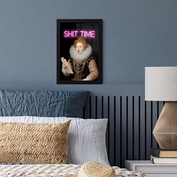 Portret - Humor - Neon fotolijst zwart zonder passe partout klein -sfeer3