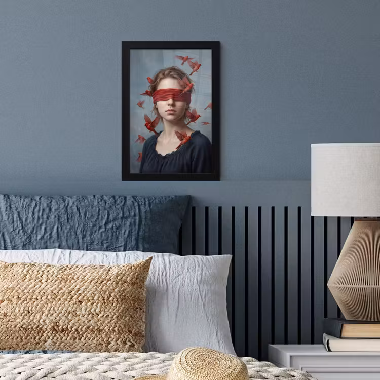 Portret - Krachtig - Rood fotolijst zwart zonder passe partout klein -sfeer3