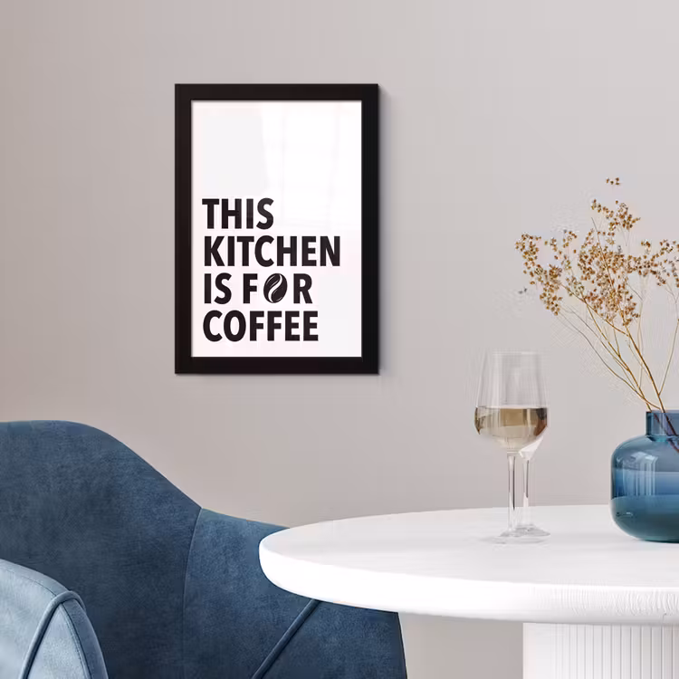 Quotes - Koffie - Bonen - Modern fotolijst zwart zonder passe partout klein -sfeer4