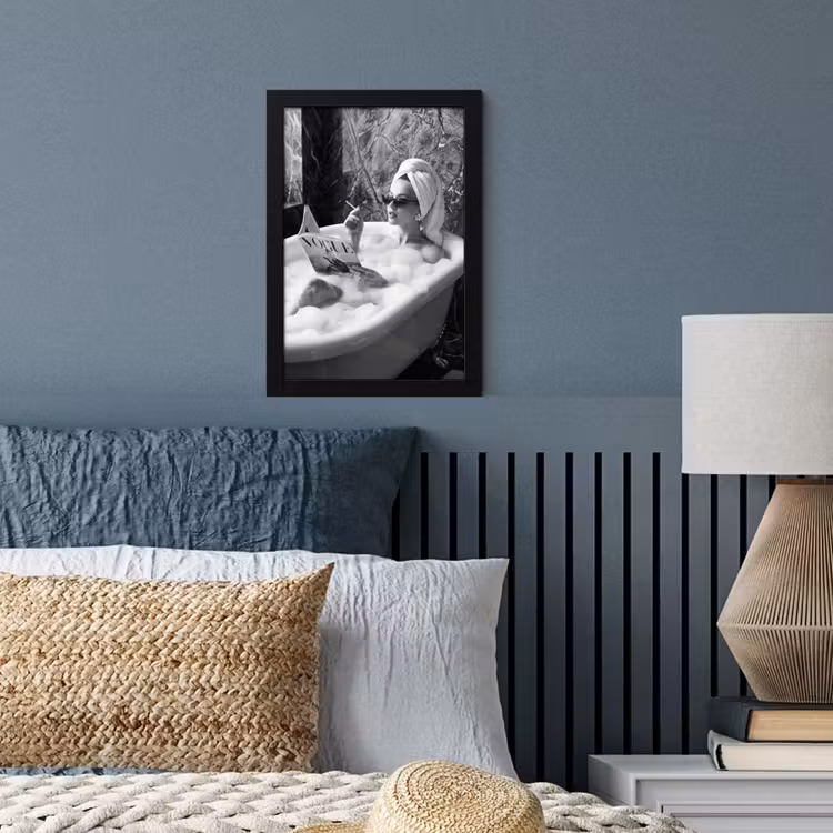 Relaxt - Bad - Zwart - Wit fotolijst zwart zonder passe partout klein -sfeer3