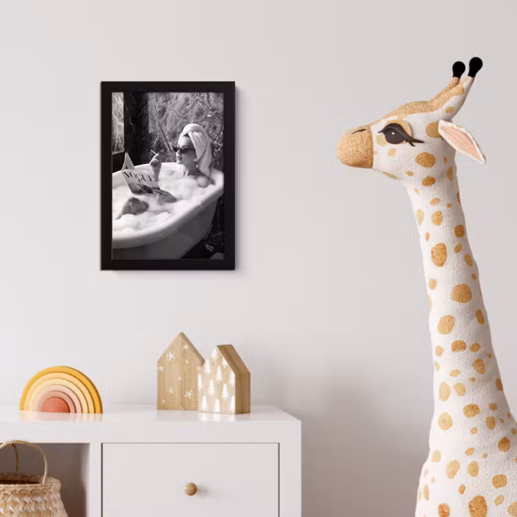 Relaxt - Bad - Zwart - Wit fotolijst zwart zonder passe partout klein -usfeer4_kinderkamer