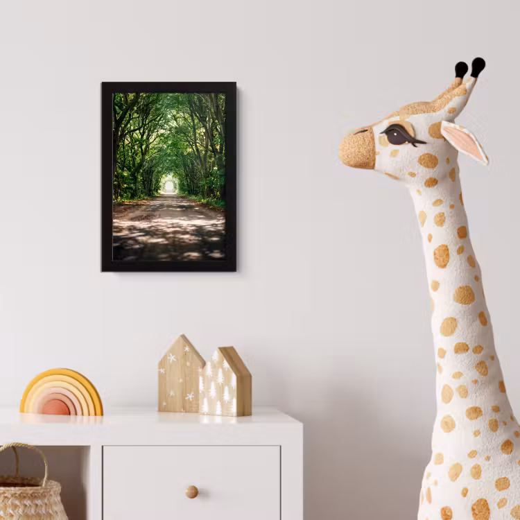 Weg - Bomen - Natuur - Groen fotolijst zwart zonder passe partout klein -usfeer4_kinderkamer
