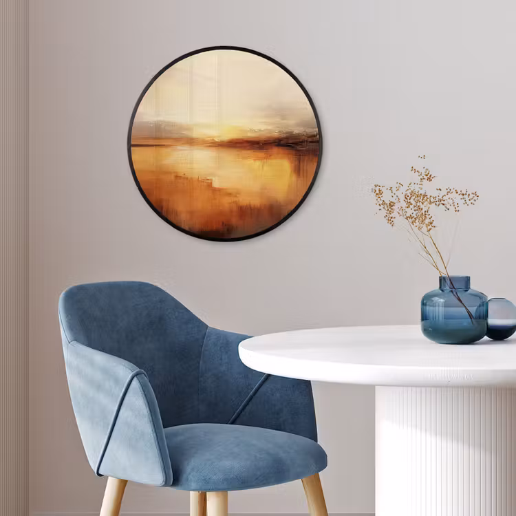 Abstract - Bruin - Modern - Herfst kleuren Fotolijst rond zonder passe partout klein -sfeer2