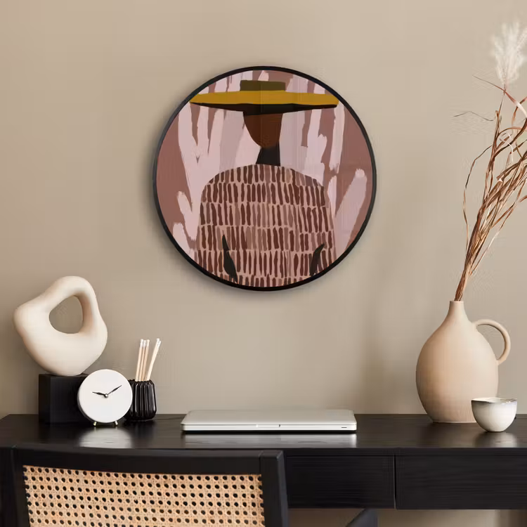 Abstract - Figuur - Illustratie - Hoed Fotolijst rond zonder passe partout klein -sfeer1