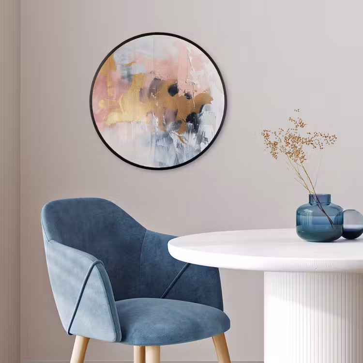 Abstract - Pastel kleuren - Goud - Modern - Aesthetic Fotolijst rond zonder passe partout klein -sfeer2