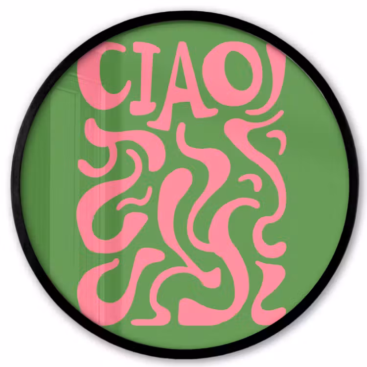 Abstract - Roze - Ciao - Vormen Fotolijst rond zonder passe partout klein -3d