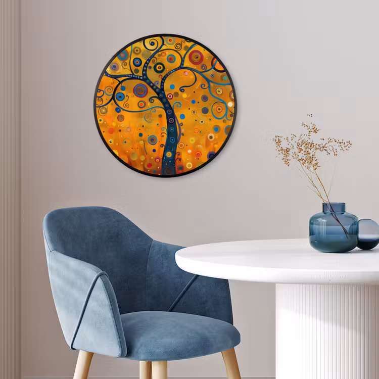 Abstract - Boom - Levensboom - Modern Fotolijst rond zonder passe partout klein -sfeer2