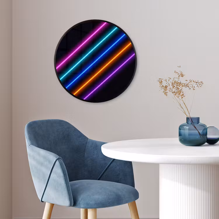 Esthetiek - Retro - Neon Fotolijst rond zonder passe partout klein -sfeer2