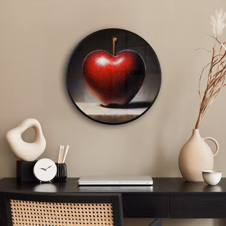 Apple - Hart - Rood Fotolijst rond zonder passe partout klein -sfeer1