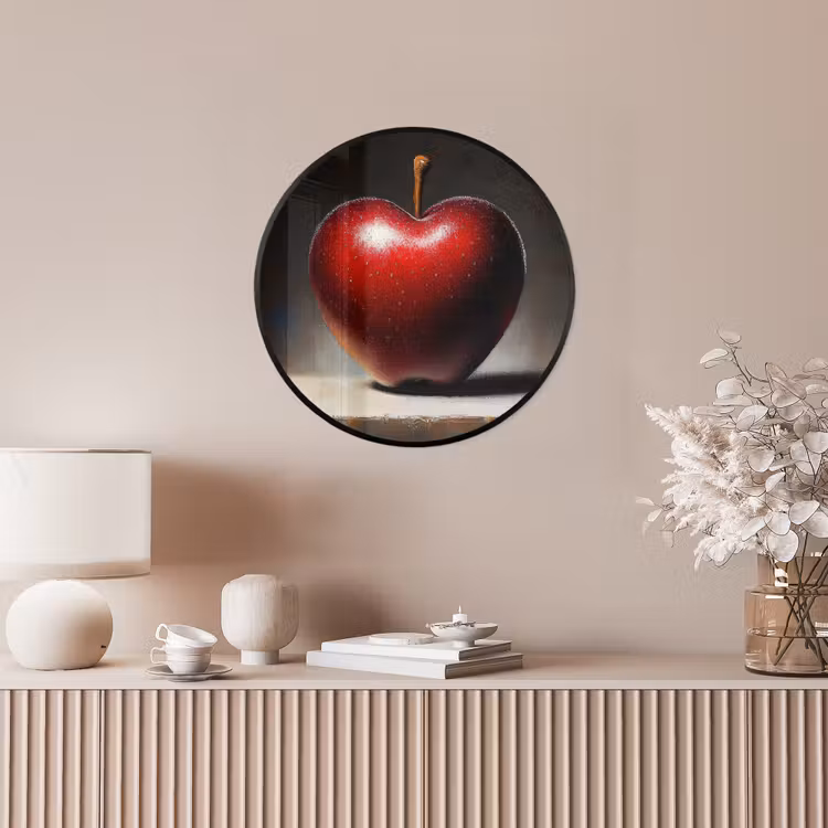 Apple - Hart - Rood Fotolijst rond zonder passe partout klein -sfeer3