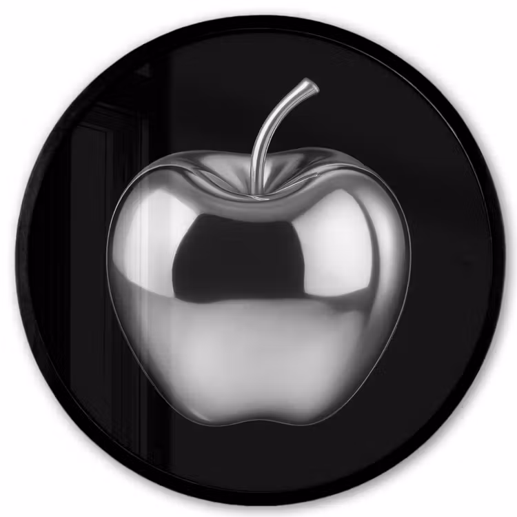 Appel - Metallic - Symmetrisch Fotolijst rond zonder passe partout klein -3d